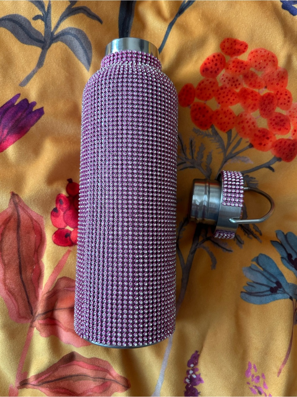 Pink Rhinestone Bling Water Bottle - Picture 2 of 3
